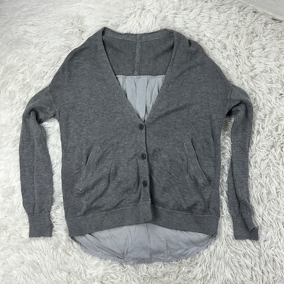 Lululemon Cardi In The Front Heathered Medium Grey / Silver Spoon - Picture 1 of 6